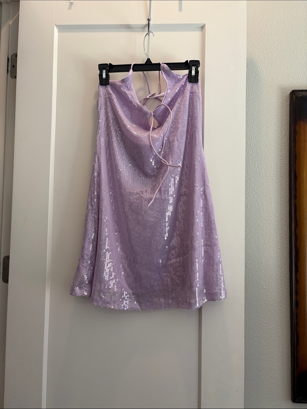 Lavender Sequin A-Line Skirt